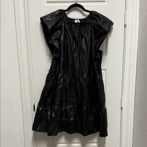Buddy Love Black Faux Leather Mini Dress